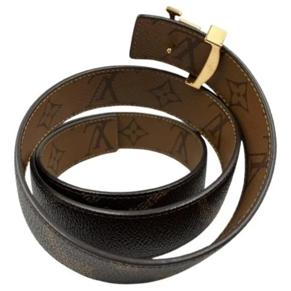 ◼️Louis Vuitton M0149 Santur LV Iconic 30MM Reversible Belt Brown - Picture 3 of 8